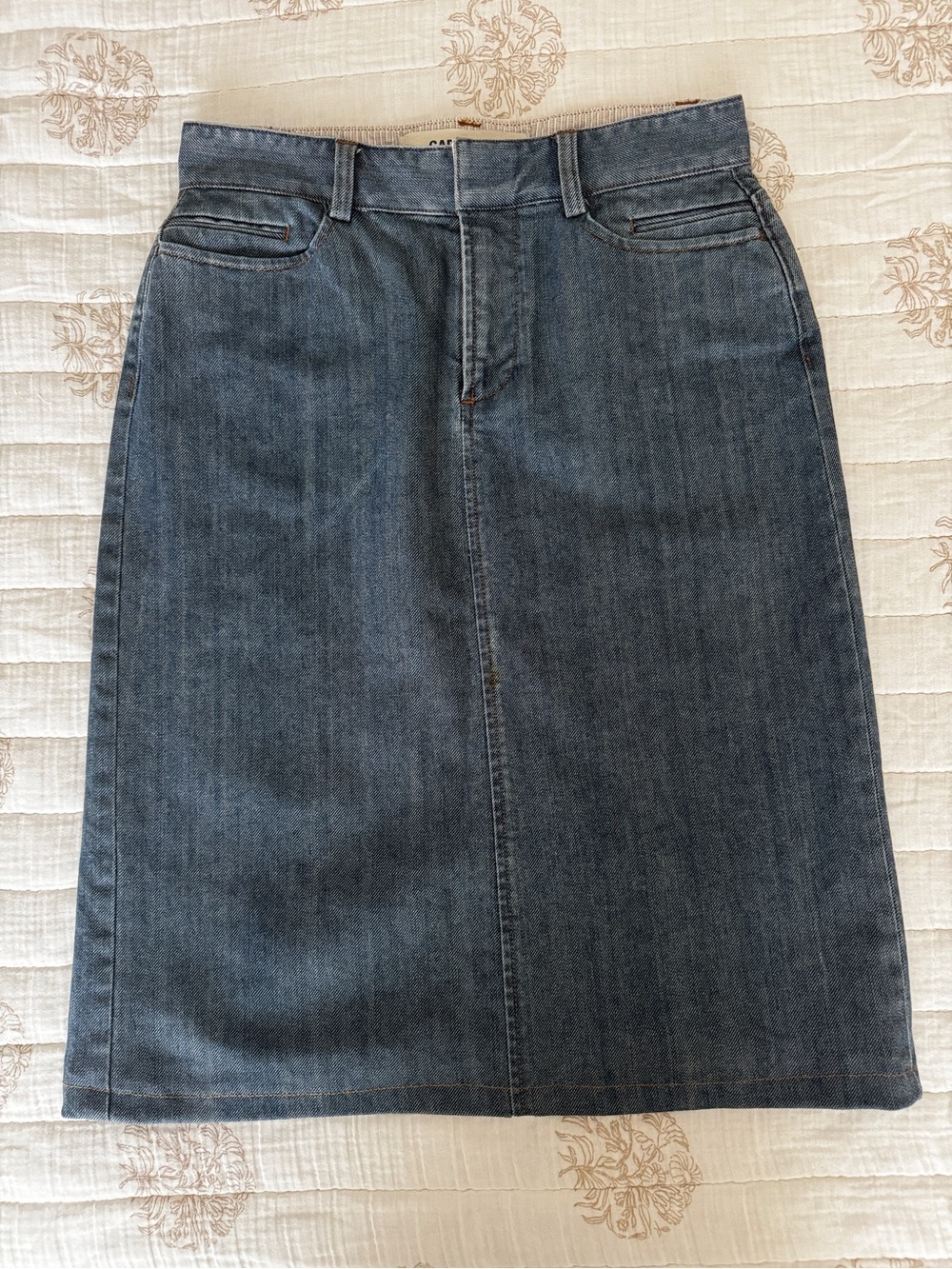 GAP Jeans Striped Inner Waistband Detail - Cream & Blue